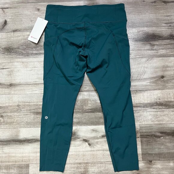 Lululemon Athletic Fast & Free HR Tight Yoga Pants Green Jasper NWT Size 14 - Picture 2 of 8